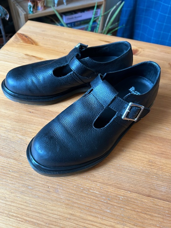 Dr. Martens Shoes - Dr. Martens Polley Black Leather Mary Janes